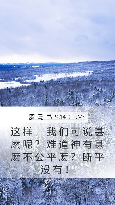 罗 马 书 9:14 CUVS Bible Verse Image