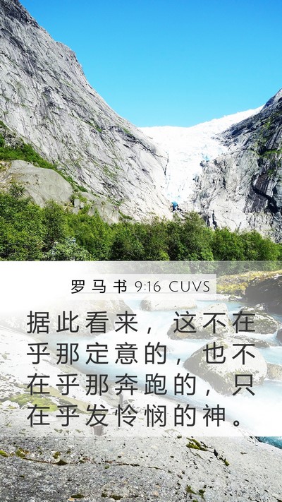 罗 马 书 9:16 CUVS Bible Verse Image