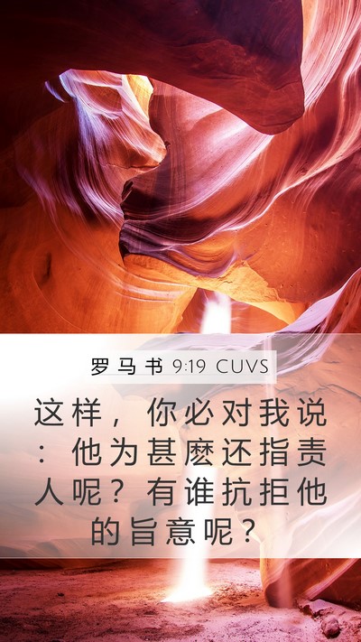罗 马 书 9:19 CUVS Bible Verse Image