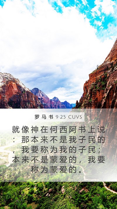 罗 马 书 9:25 CUVS Bible Verse Image