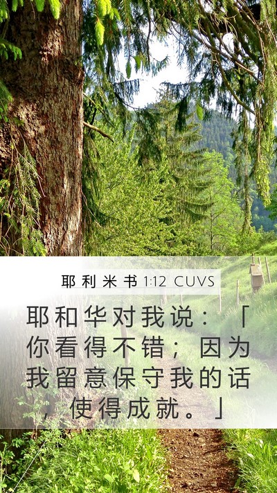 耶 利 米 书 1:12 CUVS Bible Verse Image