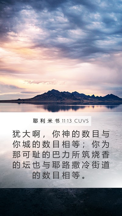 耶 利 米 书 11:13 CUVS Bible Verse Image