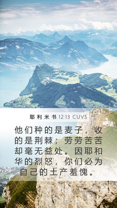 耶 利 米 书 12:13 CUVS Bible Verse Image