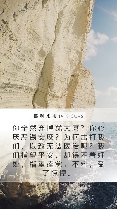 耶 利 米 书 14:19 CUVS Bible Verse Image