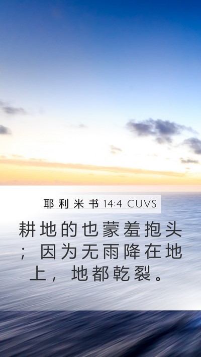 耶 利 米 书 14:4 CUVS Bible Verse Image