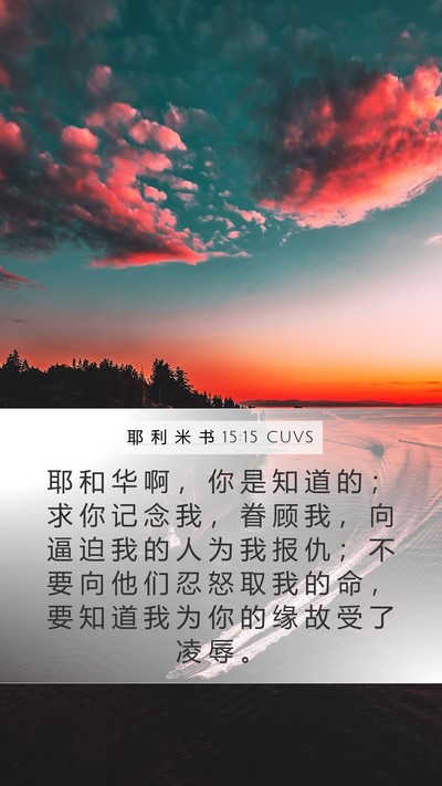 耶 利 米 书 15:15 CUVS Bible Verse Image