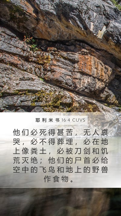 耶 利 米 书 16:4 CUVS Bible Verse Image