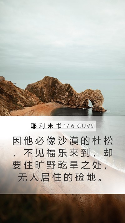 耶 利 米 书 17:6 CUVS Bible Verse Image