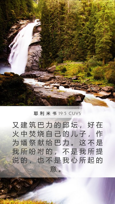 耶 利 米 书 19:5 CUVS Bible Verse Image