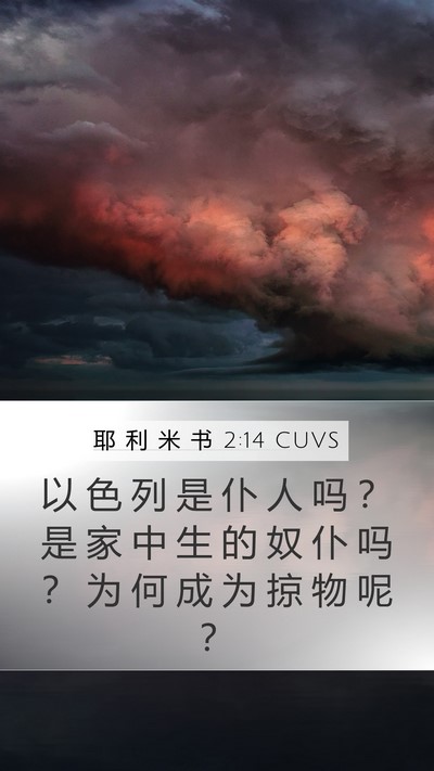 耶 利 米 书 2:14 CUVS Bible Verse Image
