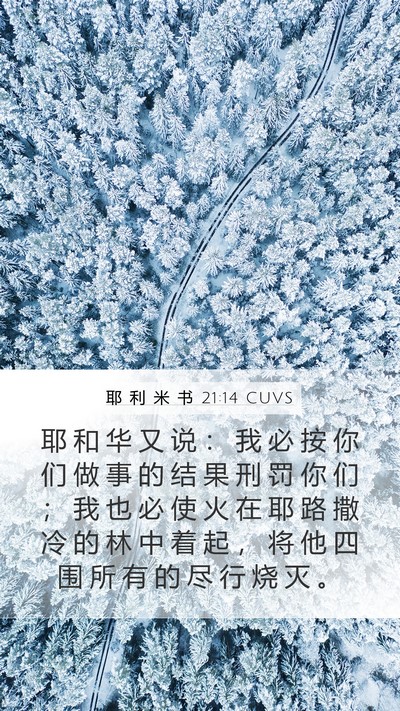 耶 利 米 书 21:14 CUVS Bible Verse Image