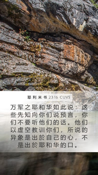 耶 利 米 书 23:16 CUVS Bible Verse Image