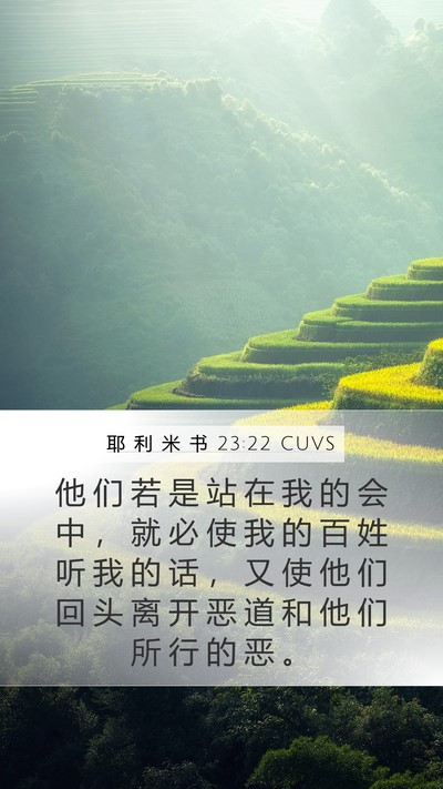 耶 利 米 书 23:22 CUVS Bible Verse Image