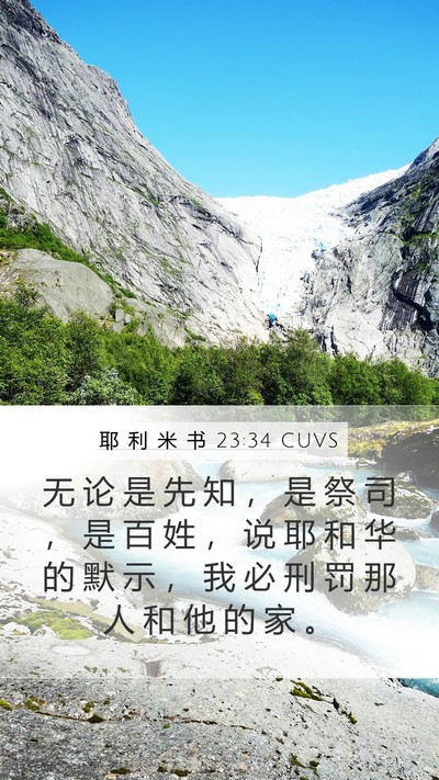 耶 利 米 书 23:34 CUVS Bible Verse Image