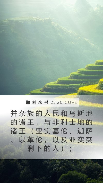 耶 利 米 书 25:20 CUVS Bible Verse Image