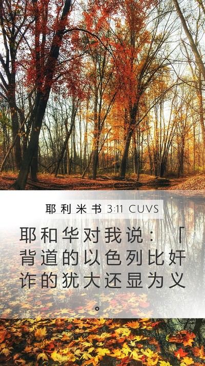 耶 利 米 书 3:11 CUVS Bible Verse Image