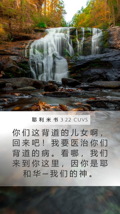 耶 利 米 书 3:22 CUVS Bible Verse Image