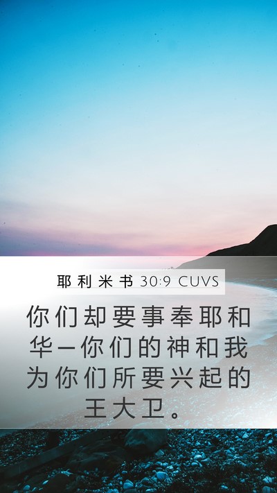 耶 利 米 书 30:9 CUVS Bible Verse Image