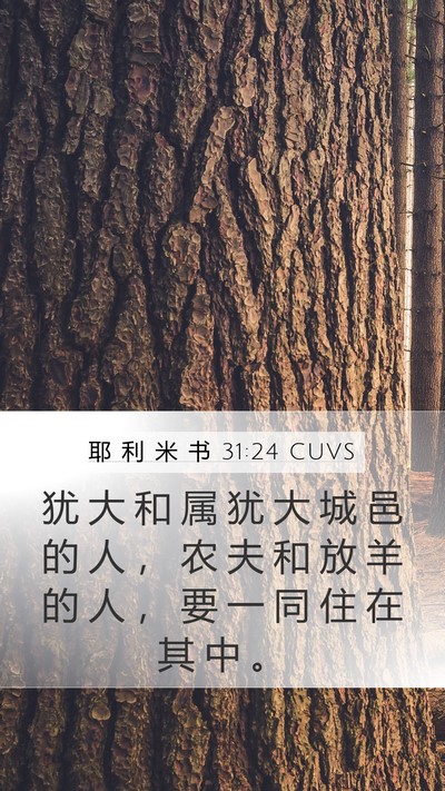 耶 利 米 书 31:24 CUVS Bible Verse Image