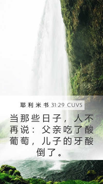 耶 利 米 书 31:29 CUVS Bible Verse Image