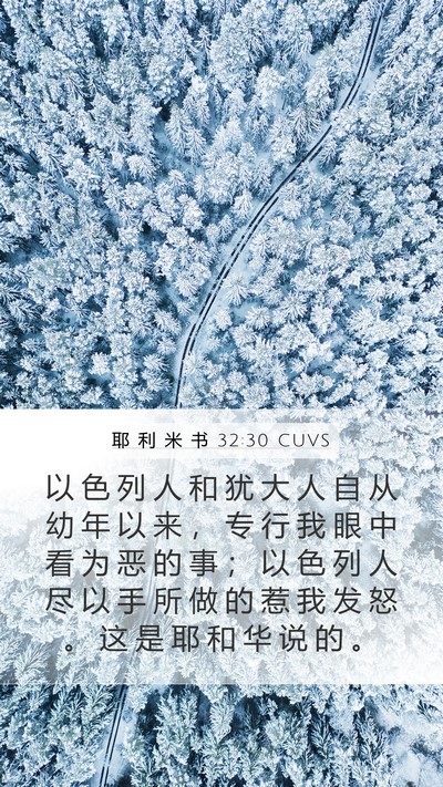 耶 利 米 书 32:30 CUVS Bible Verse Image