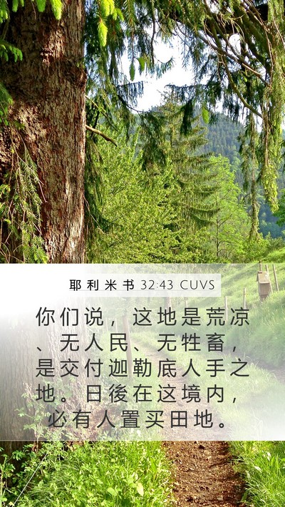 耶 利 米 书 32:43 CUVS Bible Verse Image