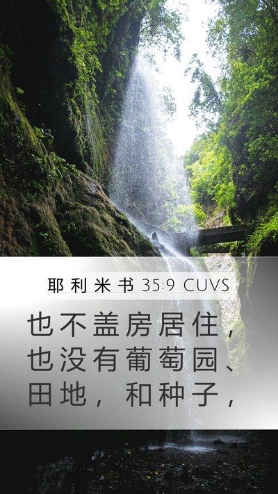 耶 利 米 书 35:9 CUVS Bible Verse Image