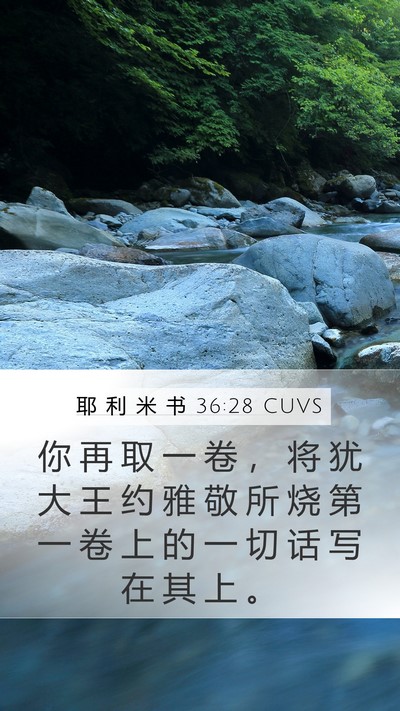 耶 利 米 书 36:28 CUVS Bible Verse Image