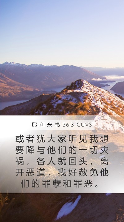 耶 利 米 书 36:3 CUVS Bible Verse Image