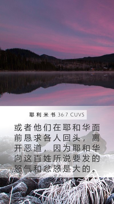 耶 利 米 书 36:7 CUVS Bible Verse Image