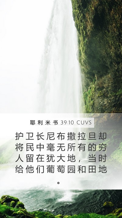 耶 利 米 书 39:10 CUVS Bible Verse Image