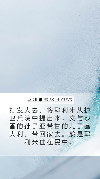 耶 利 米 书 39:14 CUVS Bible Verse Image