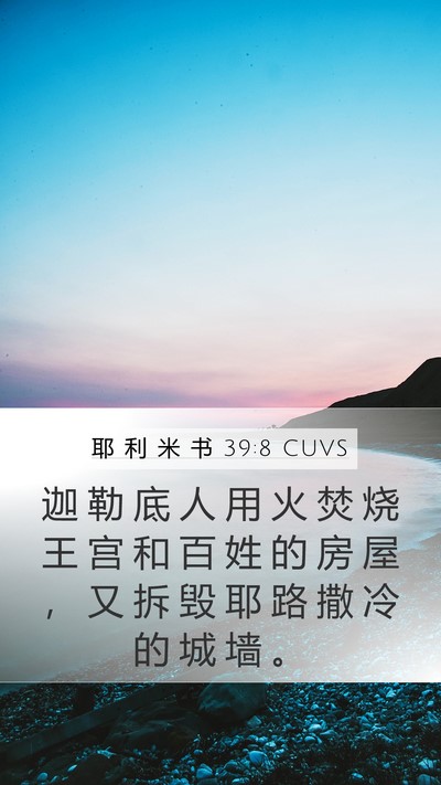 耶 利 米 书 39:8 CUVS Bible Verse Image