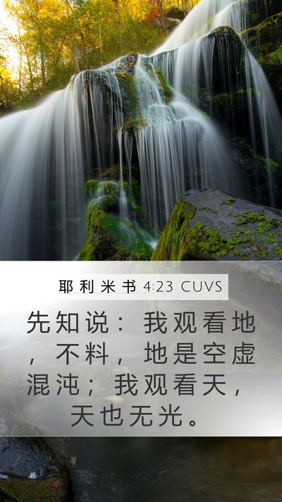 耶 利 米 书 4:23 CUVS Bible Verse Image