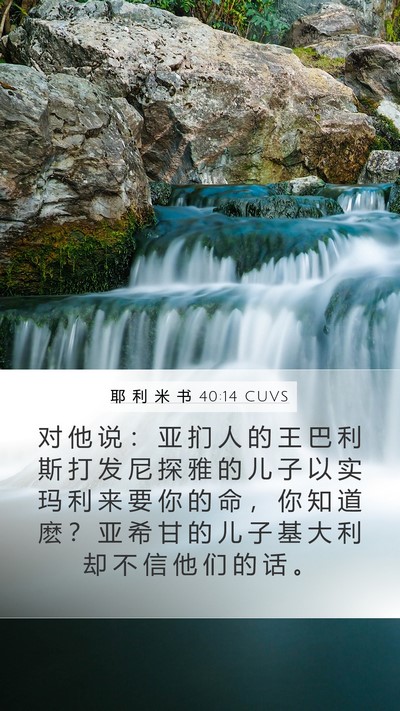耶 利 米 书 40:14 CUVS Bible Verse Image