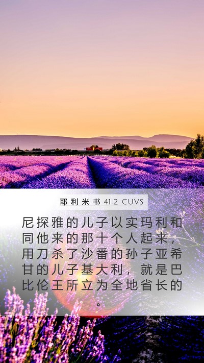 耶 利 米 书 41:2 CUVS Bible Verse Image