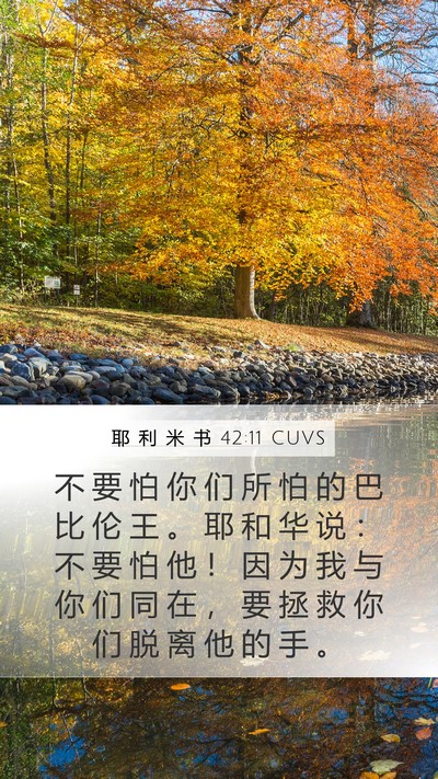 耶 利 米 书 42:11 CUVS Bible Verse Image