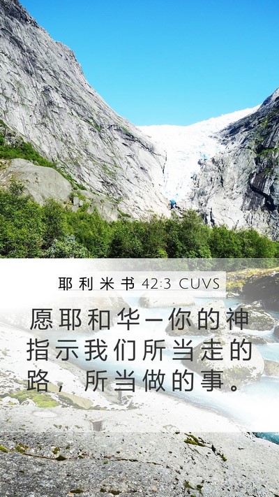 耶 利 米 书 42:3 CUVS Bible Verse Image