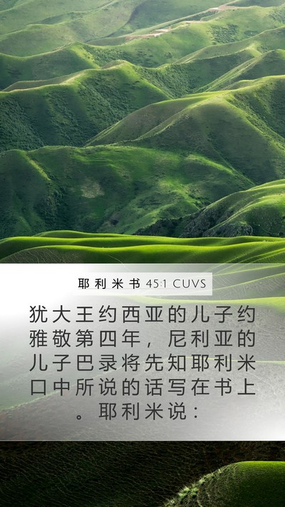 耶 利 米 书 45:1 CUVS Bible Verse Image