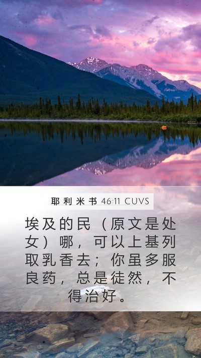 耶 利 米 书 46:11 CUVS Bible Verse Image
