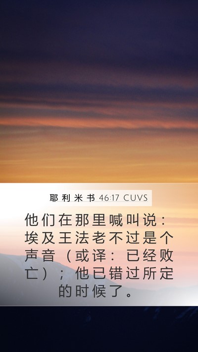 耶 利 米 书 46:17 CUVS Bible Verse Image