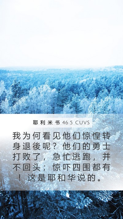 耶 利 米 书 46:5 CUVS Bible Verse Image
