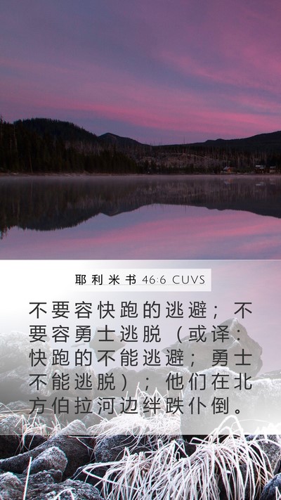 耶 利 米 书 46:6 CUVS Bible Verse Image