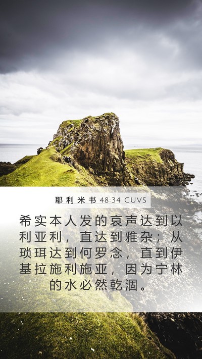 耶 利 米 书 48:34 CUVS Bible Verse Image