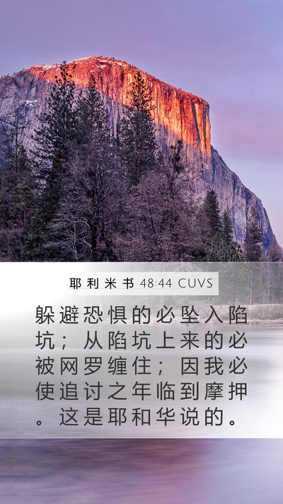 耶 利 米 书 48:44 CUVS Bible Verse Image