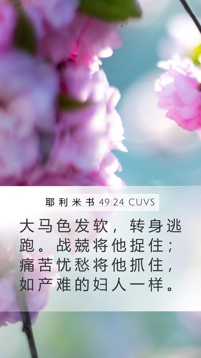 耶 利 米 书 49:24 CUVS Bible Verse Image