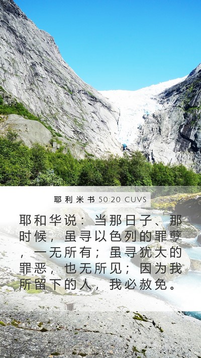 耶 利 米 书 50:20 CUVS Bible Verse Image