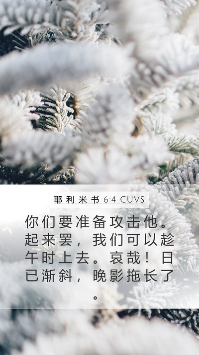 耶 利 米 书 6:4 CUVS Bible Verse Image