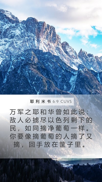 耶 利 米 书 6:9 CUVS Bible Verse Image
