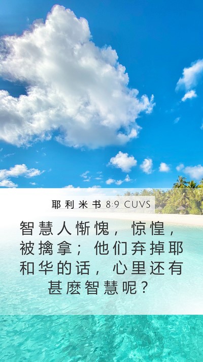 耶 利 米 书 8:9 CUVS Bible Verse Image